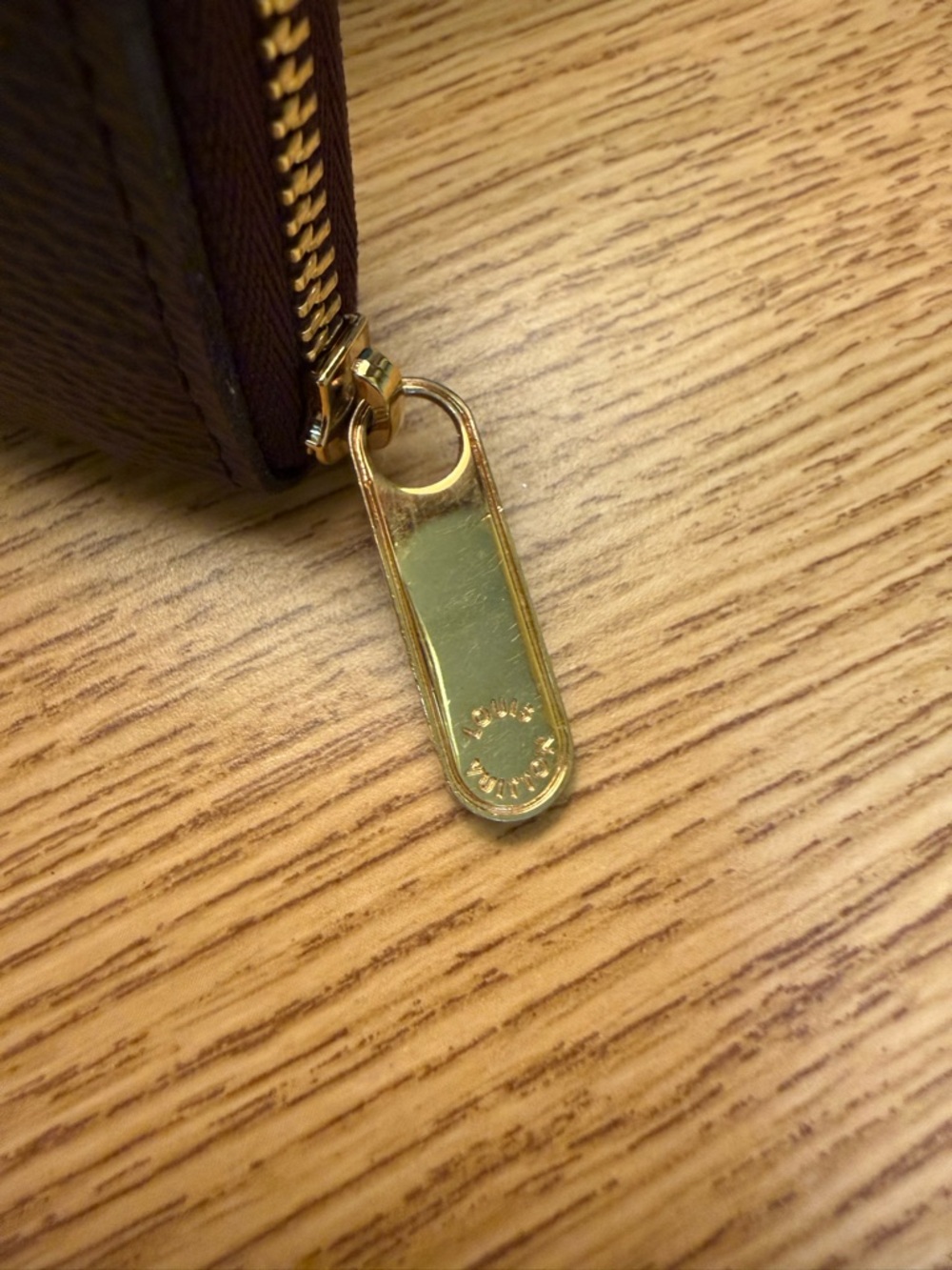 Louis Vuitton Black and Gold Monogram Zip Card Wallet - Picture 8 of 9